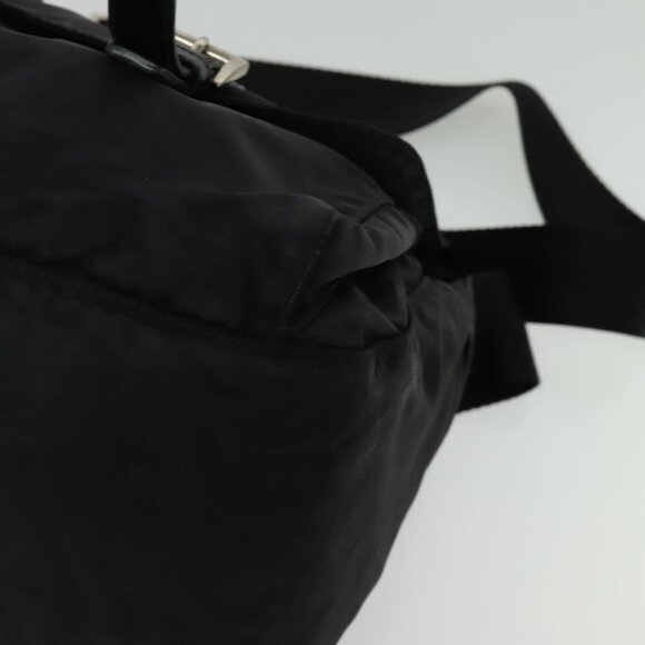 Authentic PRADA Shoulder Bag Nylon Black Silver - Picture 7 of 16